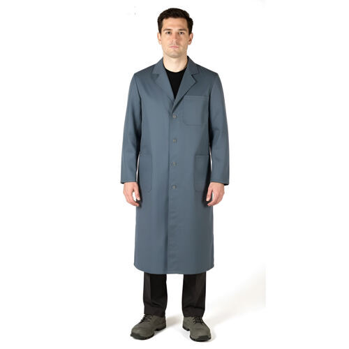 Arbeitsmantel Classic (lang) swissairblau Fischer Pêcheur