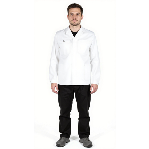 Giacca da lavoro Basic bianca Fischer Pêcheur