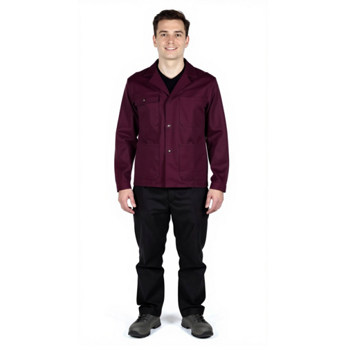 Arbeitsjacke Classic (leicht) bordeaux-rot Fischer Pêcheur