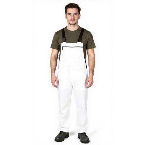 Salopette da lavoro Basic bianca di Fischer Pêcheur