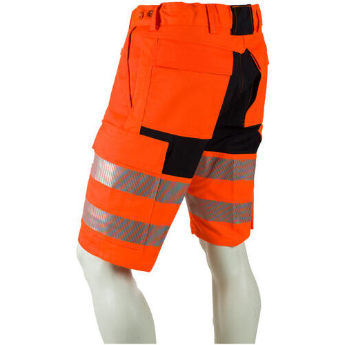 Warn-Shorts STRETCH orange/schwarz EN ISO 20471 Fischer Pêcheur