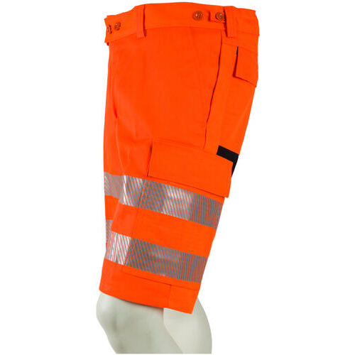 Warn-Shorts STRETCH orange/schwarz EN ISO 20471 Fischer Pêcheur