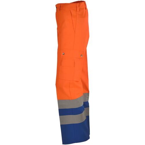 Warnschutzhose orange-blau mit Leuchtstreifen von Fischer Pêcheur