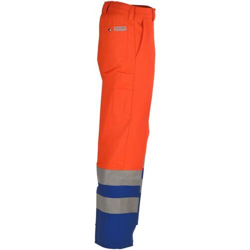 Warnschutzhose orange-blau mit Leuchtstreifen von Fischer Pêcheur