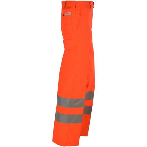 Warnschutzhose orange mit Leuchtstreifen von Fischer Pêcheur