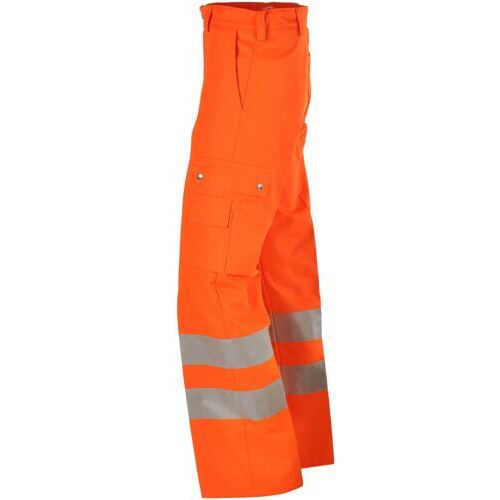 Warnschutzhose orange mit Leuchtstreifen von Fischer Pêcheur