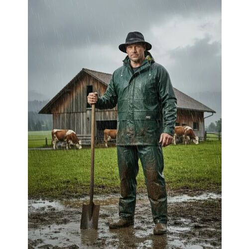 RUKKA R-Flex Regenjacke olive-grün