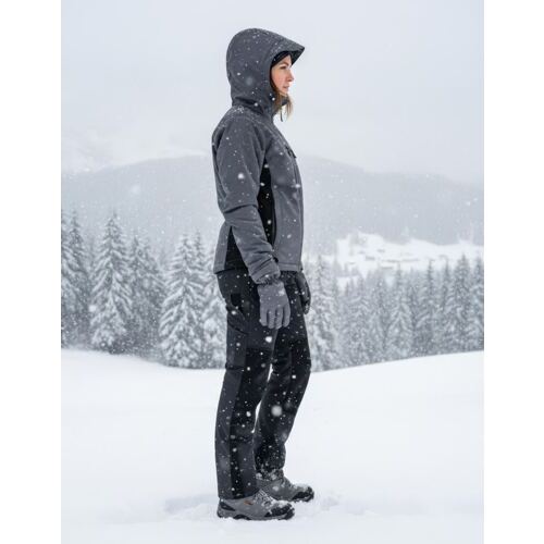 Winterarbeitshose Stretch mit Fleece anthrazit-schwarz Fischer Pêcheur