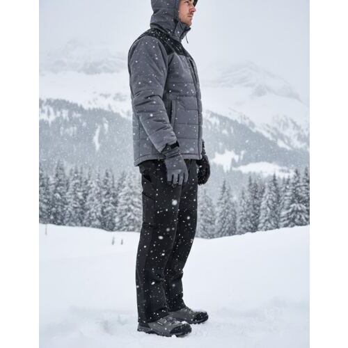 Winterarbeitshose Stretch mit Fleece schwarz Fischer Pêcheur