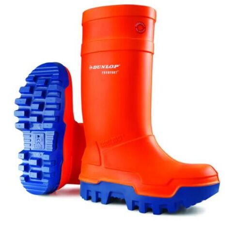 DUNLOP Thermo+ Stivali di sicurezza PU per il freddo S5 (arancione/blu)