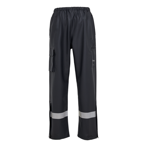 Pantaloni antipioggia ELKA blu scuro PU con strisce riflettenti