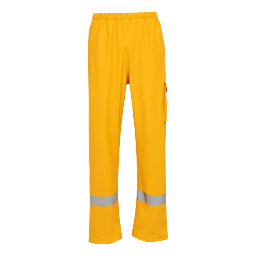 Pantaloni antipioggia ELKA gialli in PU con strisce riflettenti