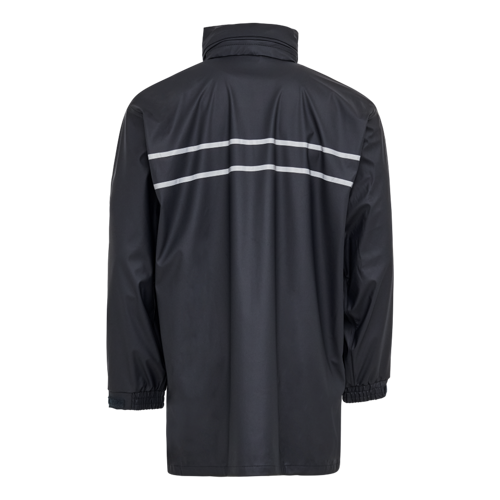 Giacca antipioggia ELKA blu scuro PU con strisce riflettenti