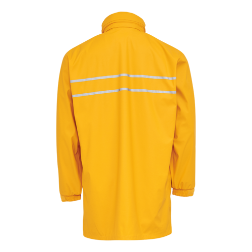 ELKA rain jacket, yellow PU with reflective stripes