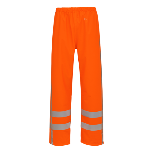 Pantaloni antipioggia ELKA Hi-Vis arancioni in PU con strisce riflettenti